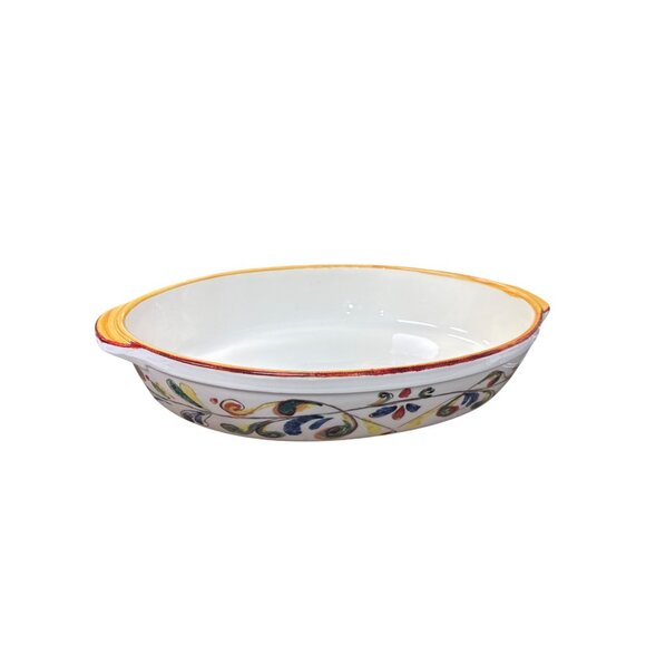 Sur La Table handcrated Italian cermic serve bowl 9.5\